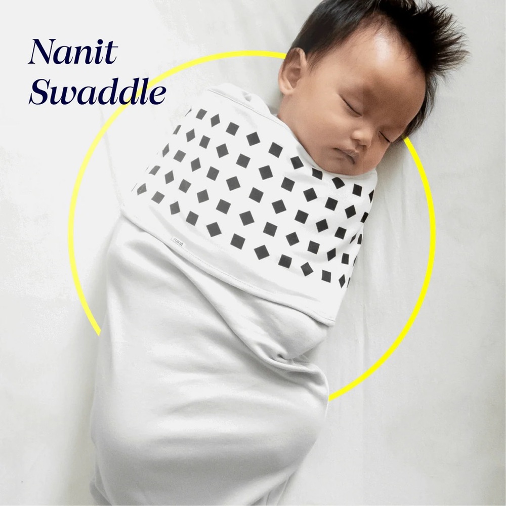 Nanit (3-6 Months) Swaddle in Grey with Black / White Pattern- BreathingWear